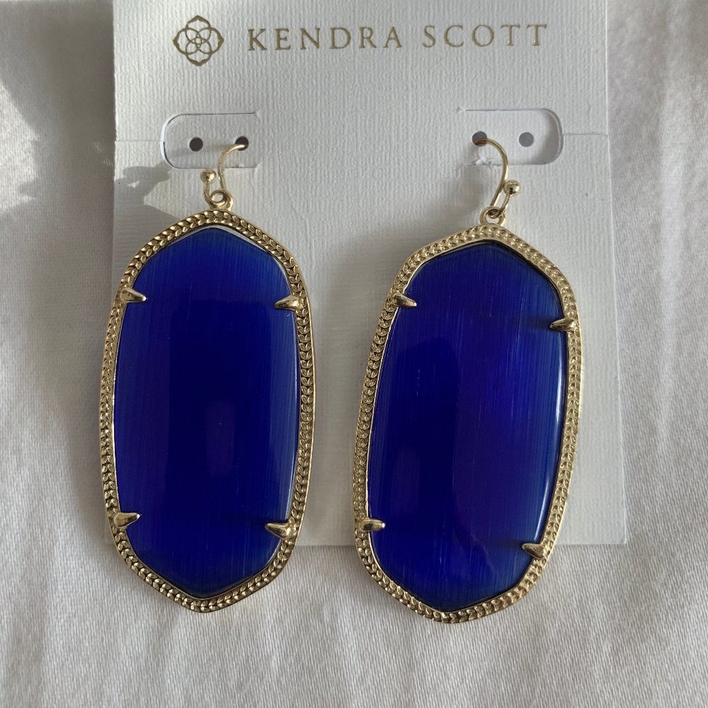 EUC Kendra Scott Colbalt Blue Danielle Earrings